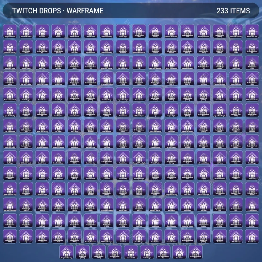 🎶Warframe🎯Твич Дропсы🎯236 предметов + 🎁