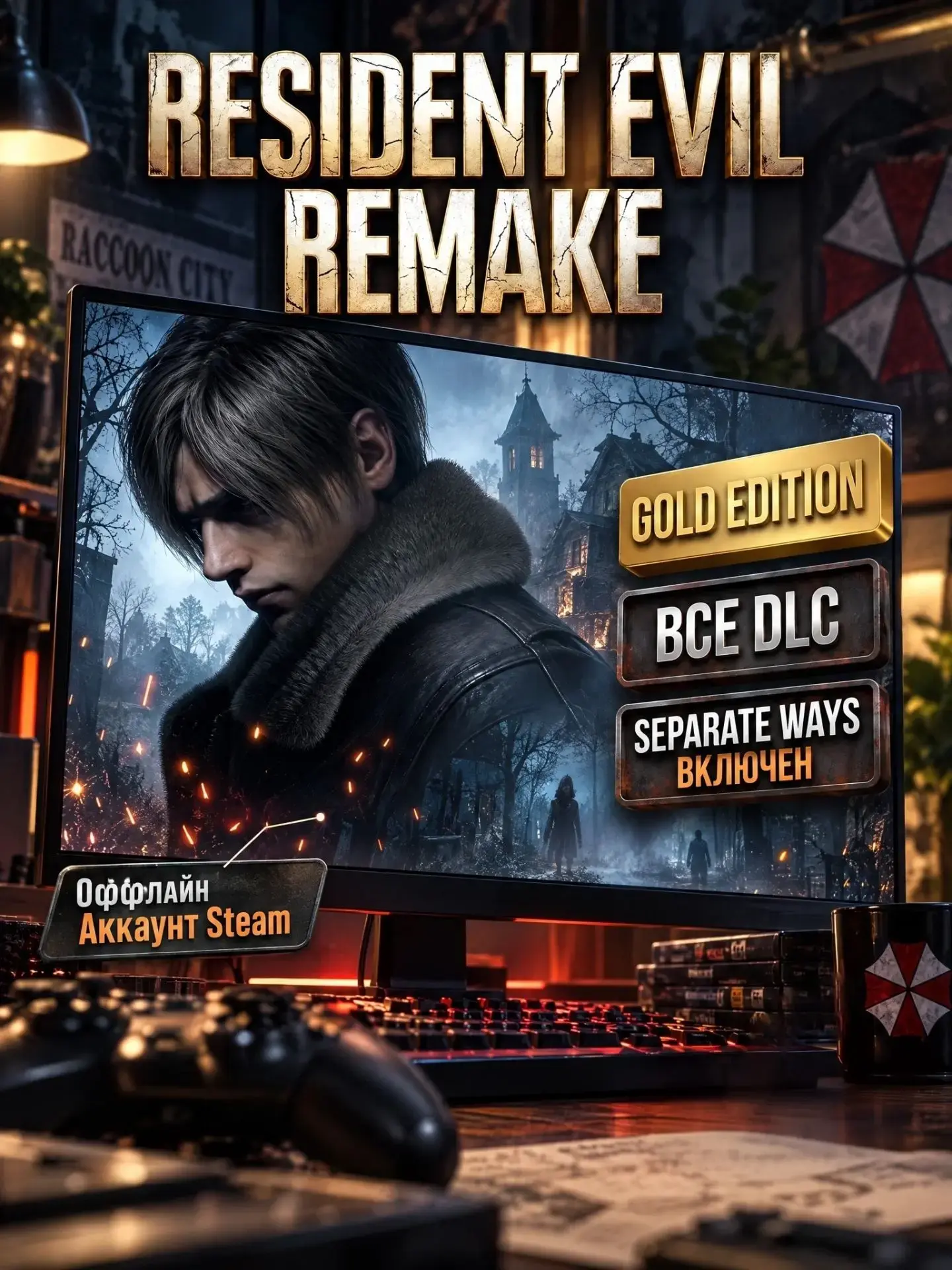 Resident Evil 4 Remake Gold Edition — общий оффлайн-аккаунт Steam |
