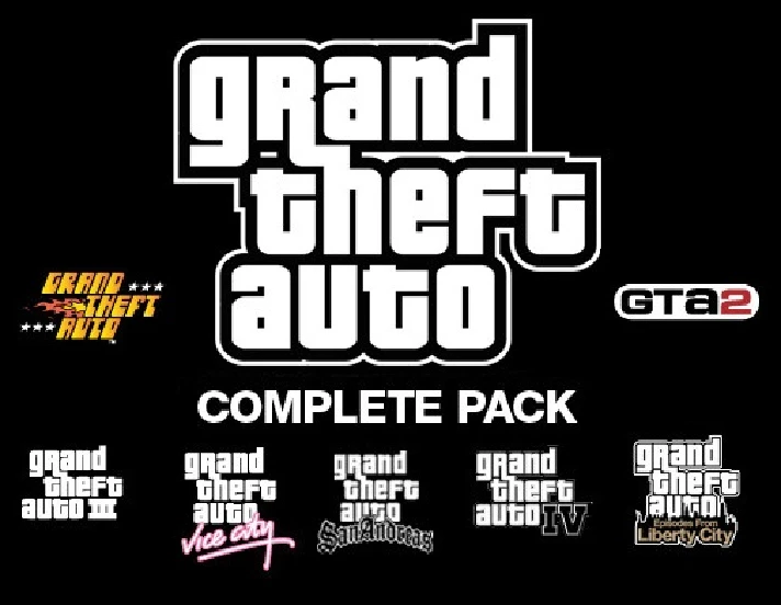 Grand Theft Auto GTA Complete Pack w/ GTA 1,2 Steam ROW