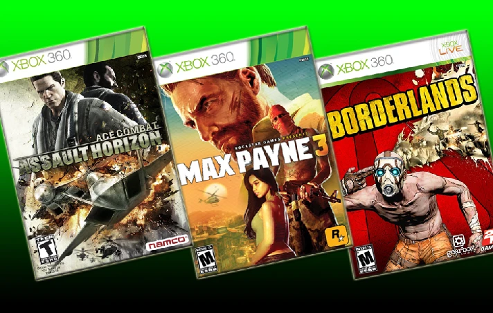 Ace Combat :AH + Max Payne 3 + 1game(Xbox 360)Shared⭐⭐⭐