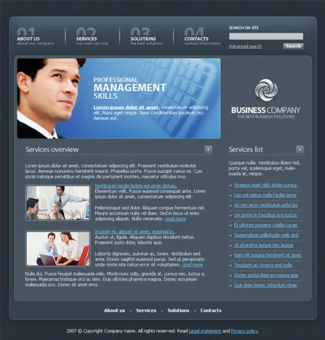 Профессиональный flash-шаблон. Категория «Бизнес»