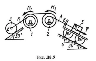 Решение задачи Д8 В99, решебник Тарг С.М. 1983 года
