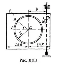 Задача Д3 Вариант 51, решебник термех Тарг С.М. 1983 г