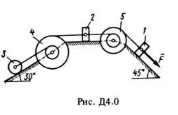 Задача Д4 Вариант 02, решебник термех С.М. Тарг 1983 г