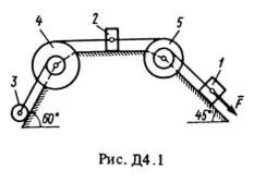 Задача Д4 Вариант 10, решебник термех С.М. Тарг 1983 г