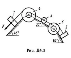 Задача Д4 Вариант 35, решебник термех С.М. Тарг 1983 г