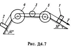 Задача Д4 Вариант 71, решебник термех С.М. Тарг 1983 г