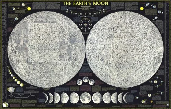 Карта Луны от National Geographic + БОНУС