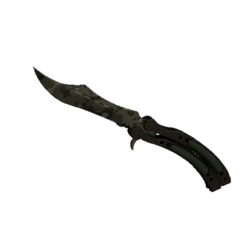 Нож-бабочка | Пиксельный камуфляж «Лес»