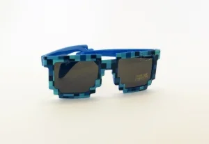 Солнечные очки пиксельные (Синие)