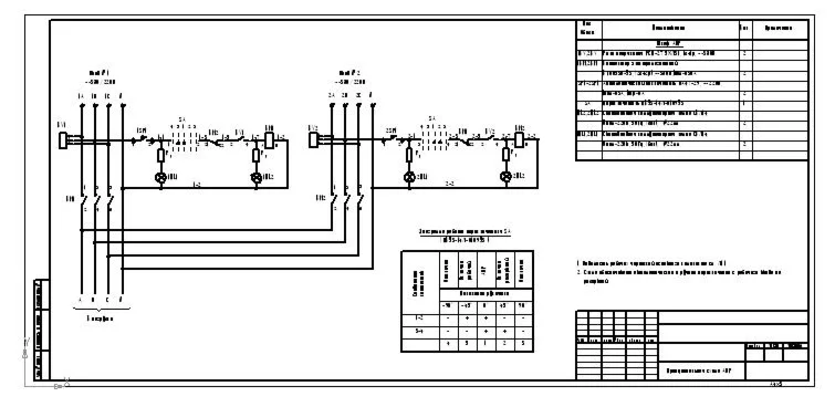 Принципиальная электрическая схема АВР 380В