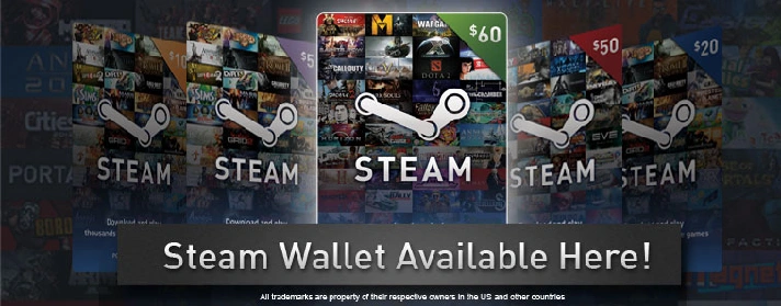 STEAM WALLET GIFT CARD 2.2$ NO GLOBAL - NO RUSSIA