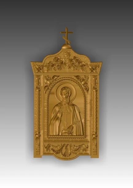 Прямая ссылка на 3d модель  Икона Сергий Радонежский