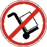 Наклейка. Вход с тележками воспрещен. Формат .cdr