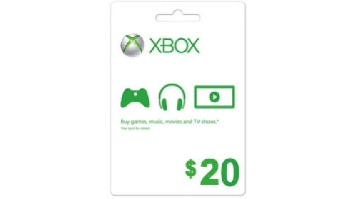 XBOX LIVE CARD $20 (USA) CODE