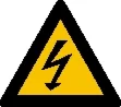 Наклейка. Осторожно, электрическое напряжение. Формат .