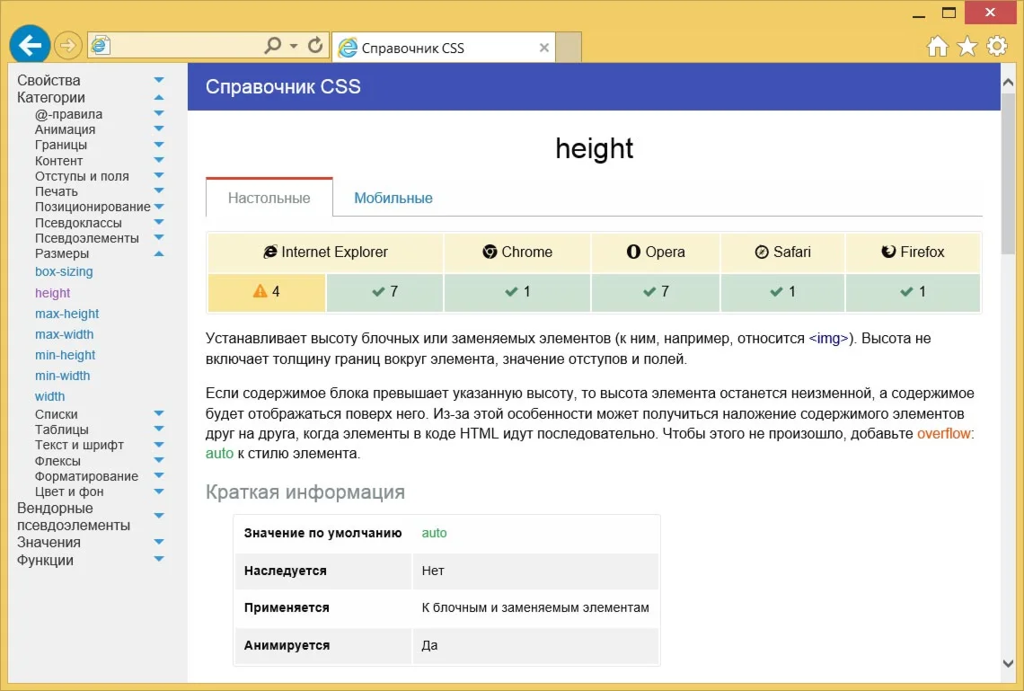 Справочник CSS (в виде файлов)