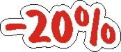 Наклейка. -20%. Формат .cdr