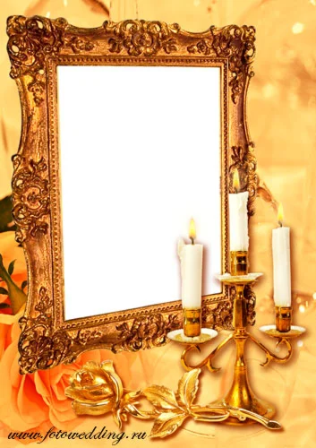 Рамка Золотая роза