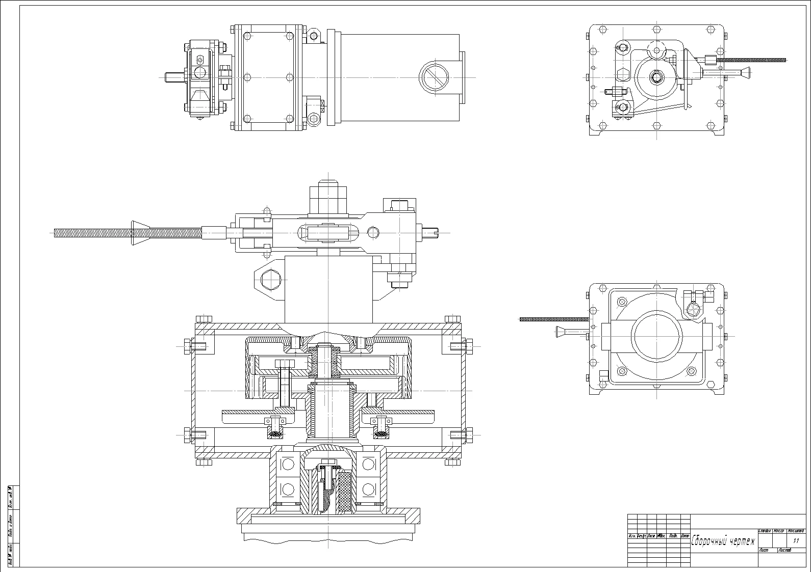Чертеж механизма подачи електродной проволки
