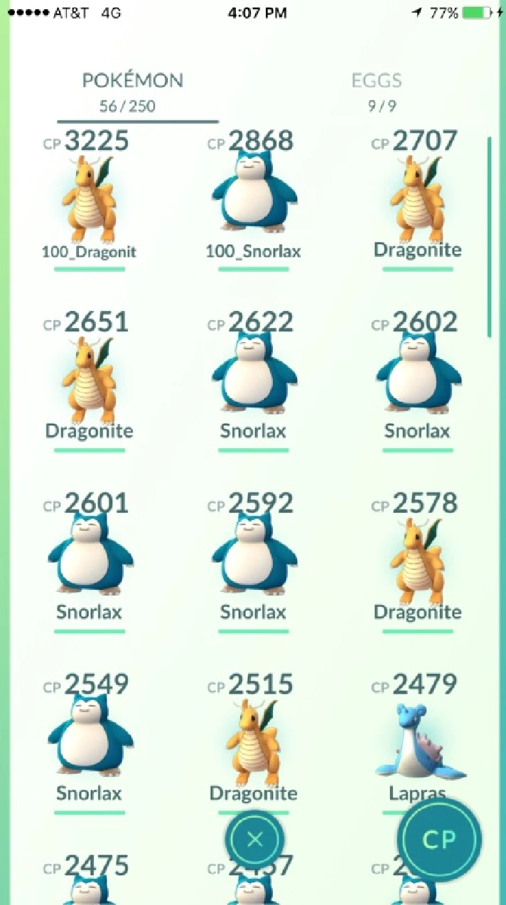 30 lvl Account Pokemon GO Dragonite Snorlax Gyarados