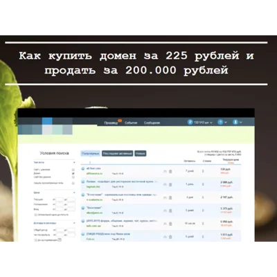 КАК ЗАРАБОТАТЬ НА ДОМЕНАХ БОЛЕЕ 200.000 РУБЛЕЙ