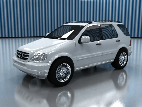 3d модель Mercedes ML 320 c материалами для V-Ray
