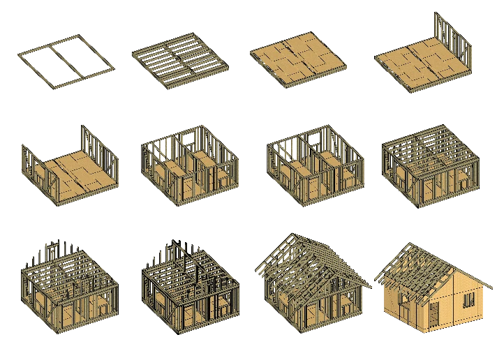 Project 6x6 frame house (3D model SketchUp)