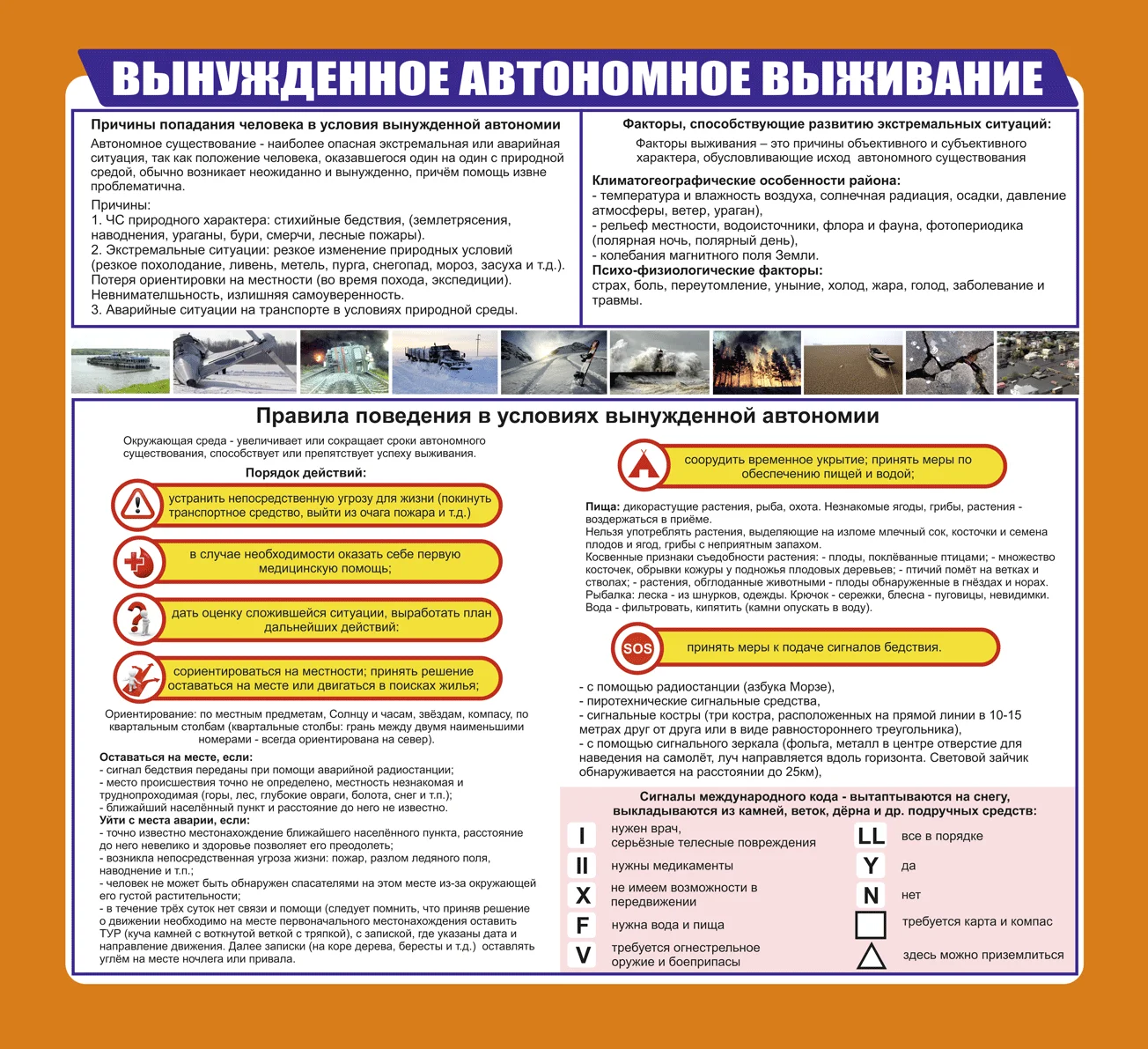 Плакат Вынужденное автономное выживание