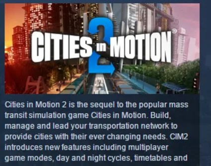 Cities in Motion 2 STEAM KEY REGION GLOBAL+РОССИЯ
