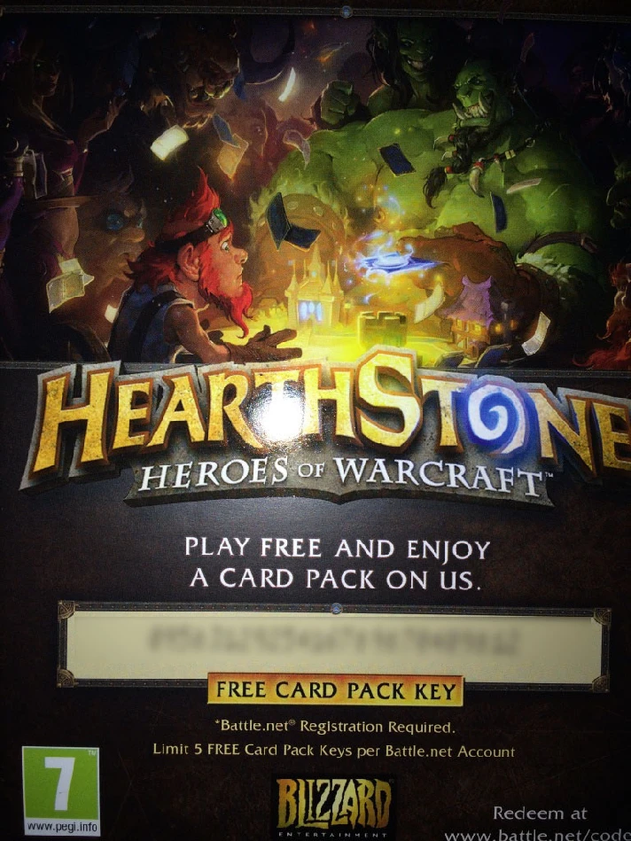 Hearthstone Expert Pack Key (5 cards) - Region Free