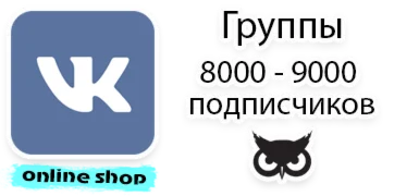 Группа в контакте от 8000 до 9000 подписчиков