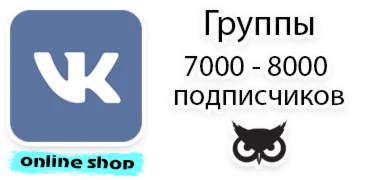 Группа в контакте от 7000 до 8000 подписчиков