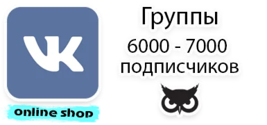Группа в контакте от 6000 до 7000 подписчиков