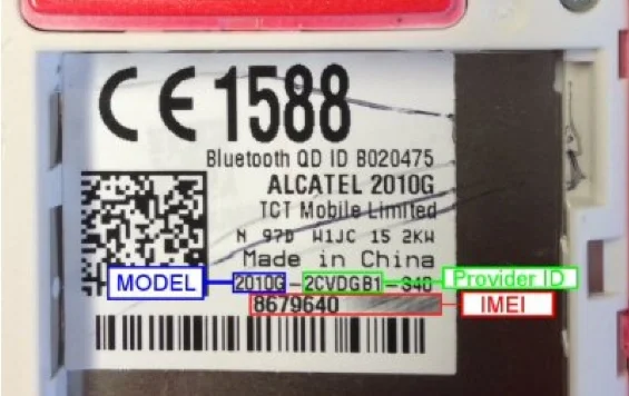 КОД РАЗБЛОКИРОВКИ  ALCATEL PIXI 3 (4.5)  4027D