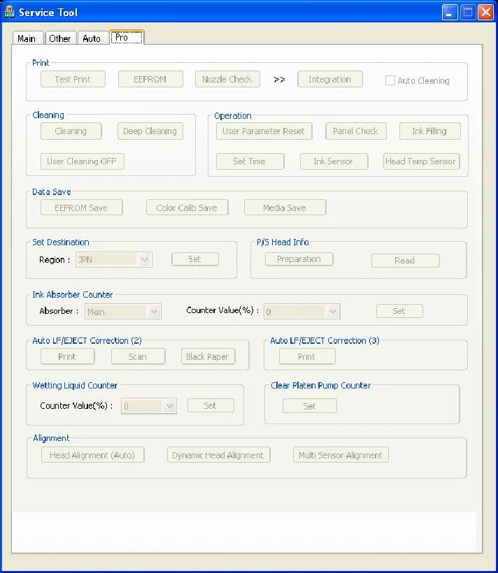 Canon Service Tool V4907