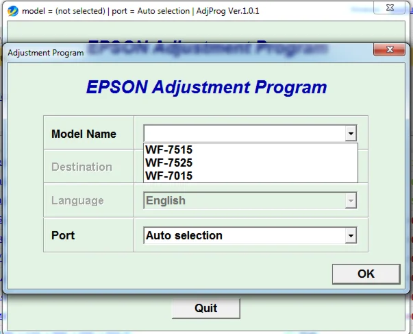 Epson WorkForce Adjustment WF-7510/15, WF-7015/25