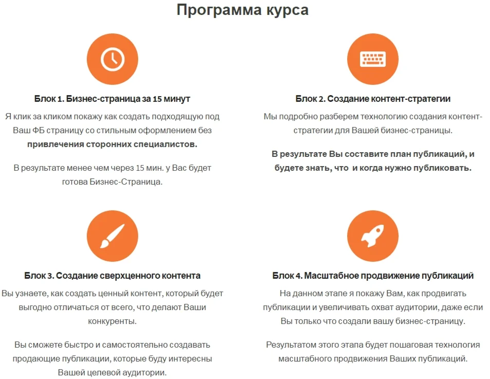 Продающая бизнес-страница на Facebook (2016)