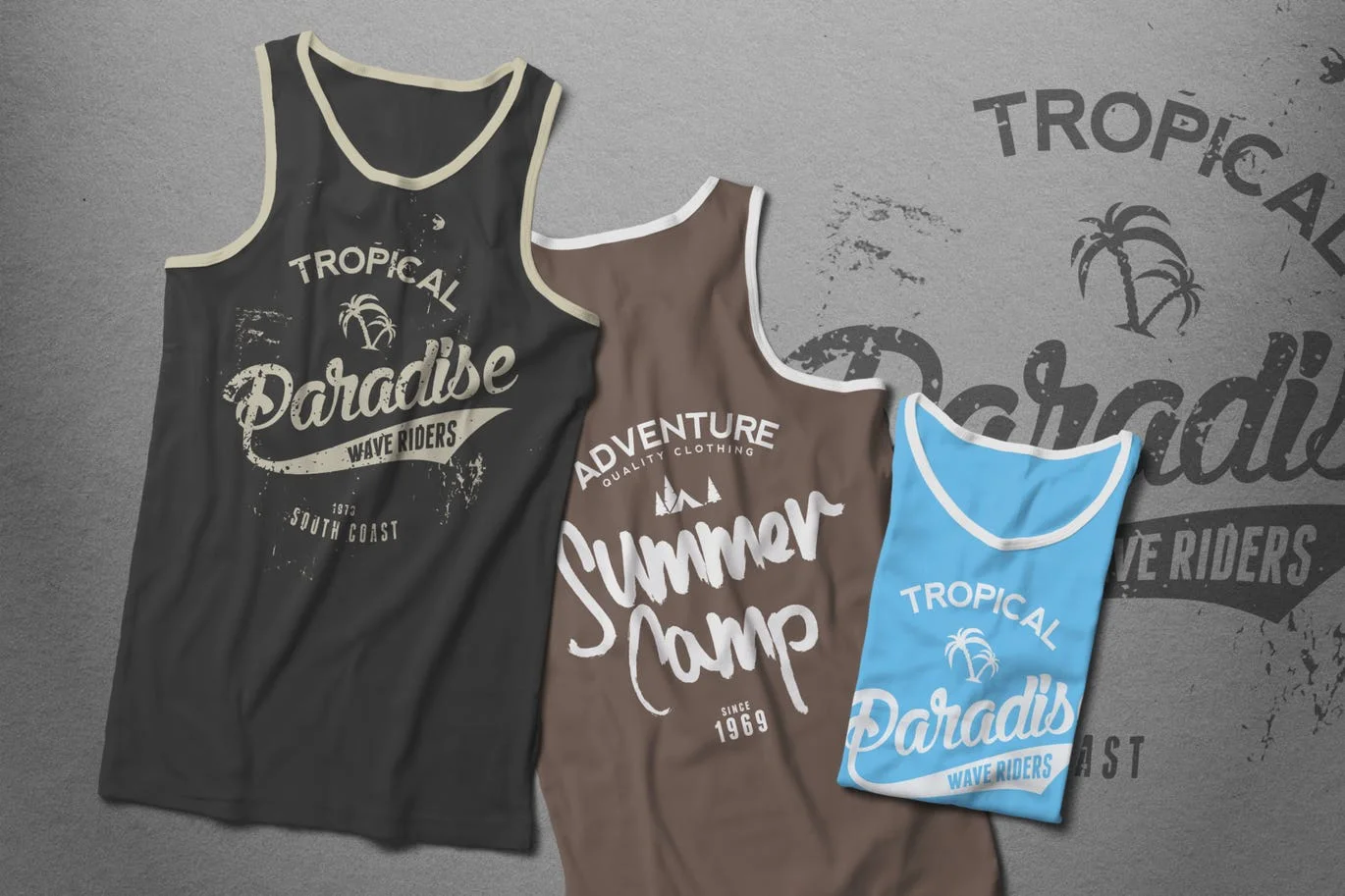 Tank Top T-Shirt Mock-Up Male Version