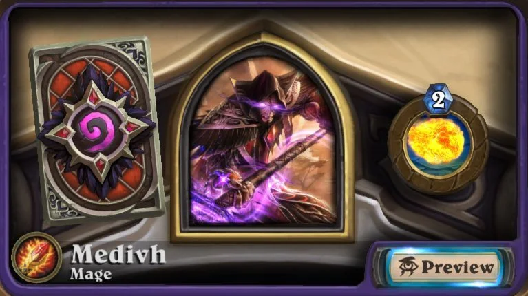 Hearthstone hero Medivh + Card Back Medivh region free