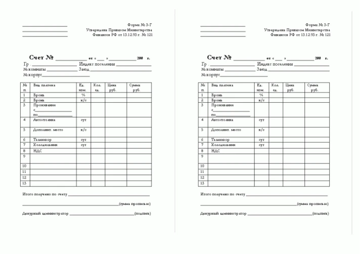 Hotel form, form the shape of the hotel 3 years