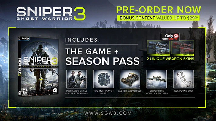 SNIPER GHOST WARRIOR 3 + SEASON PASS |REG. FREE | MULTI