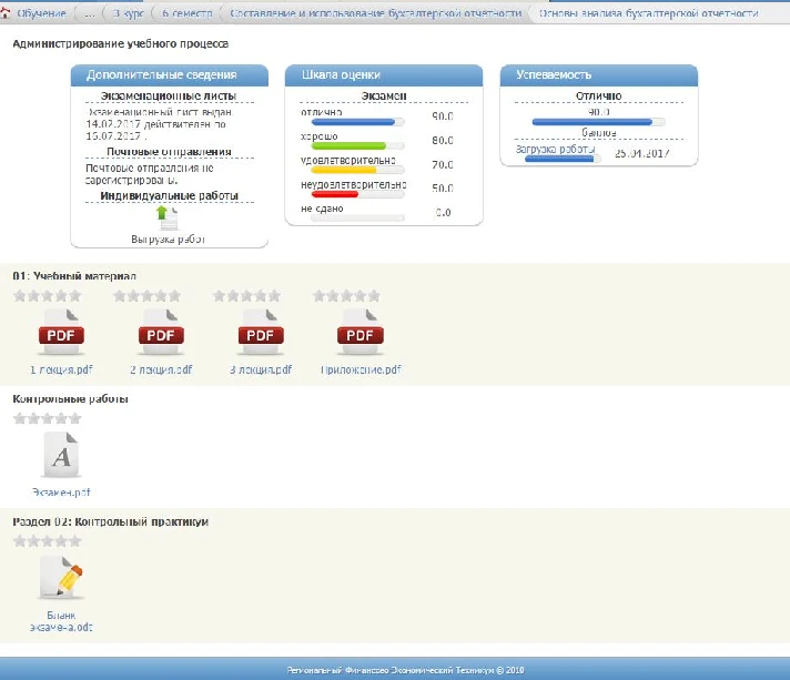 BASIS OF THE ANALYSIS OF ACCOUNTING REPORTS OF THE RFET