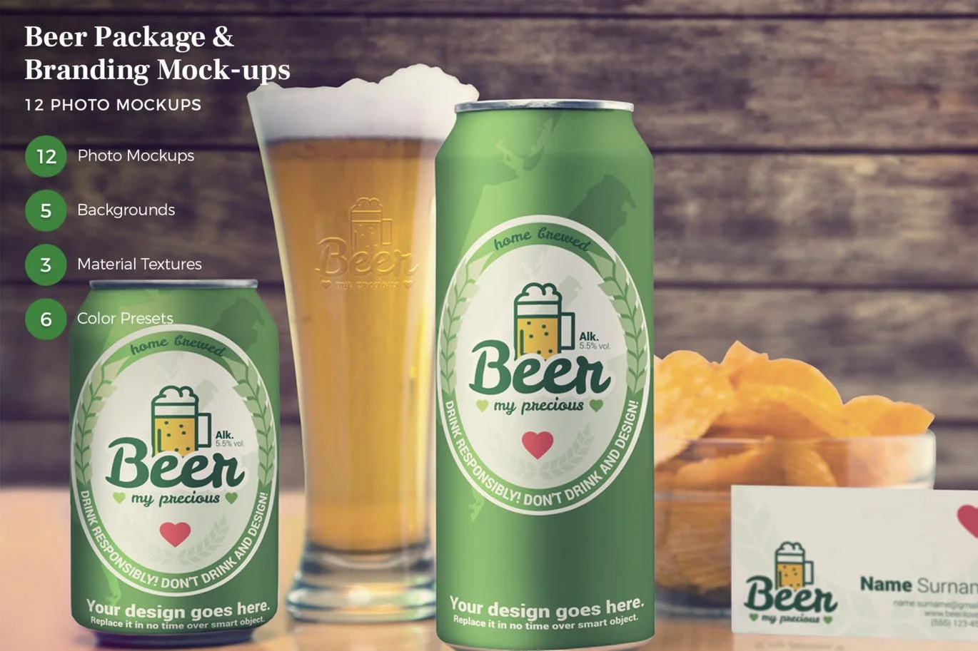 Beer Package & Branding Mock-ups