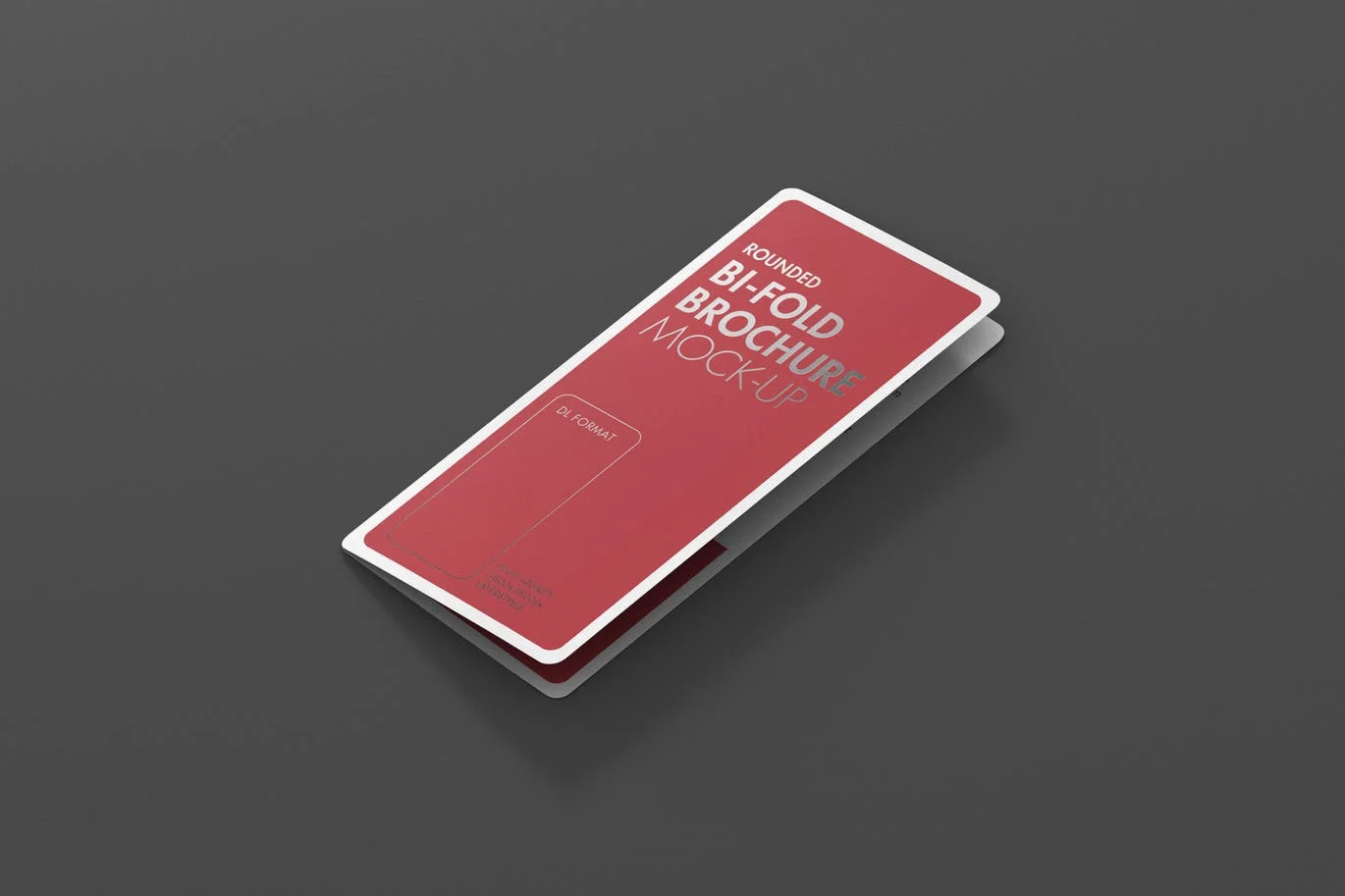 DL Bi-Fold Brochure Mock-Up - Round Corner