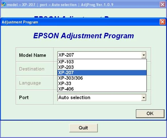 XP103, XP203, XP207, XP303, XP306, XP406 Adj Prog