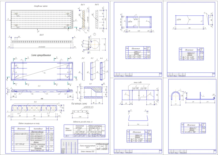 Plans hollow-core slab