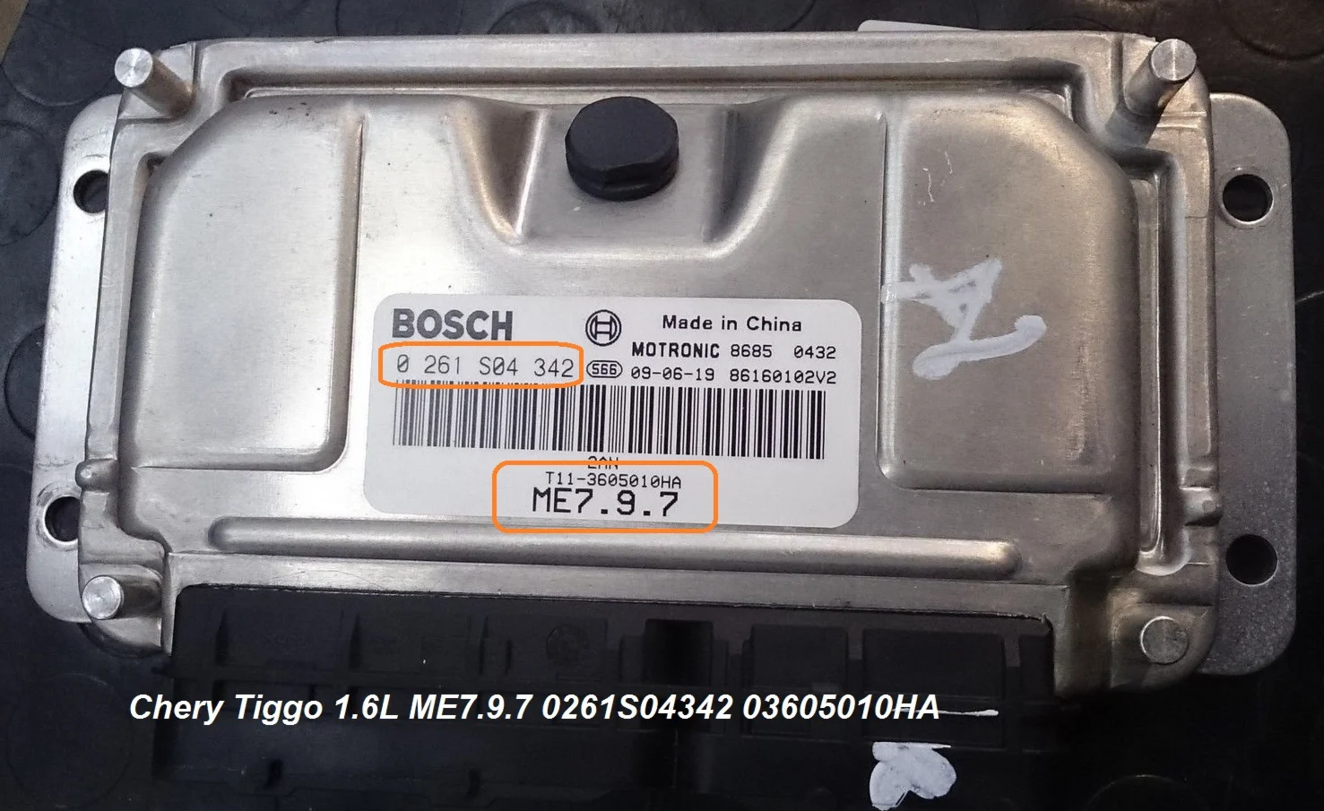 Чип-тюнинг Chery Tiggo 1.6L 16V ME7.9.7 0261S04342