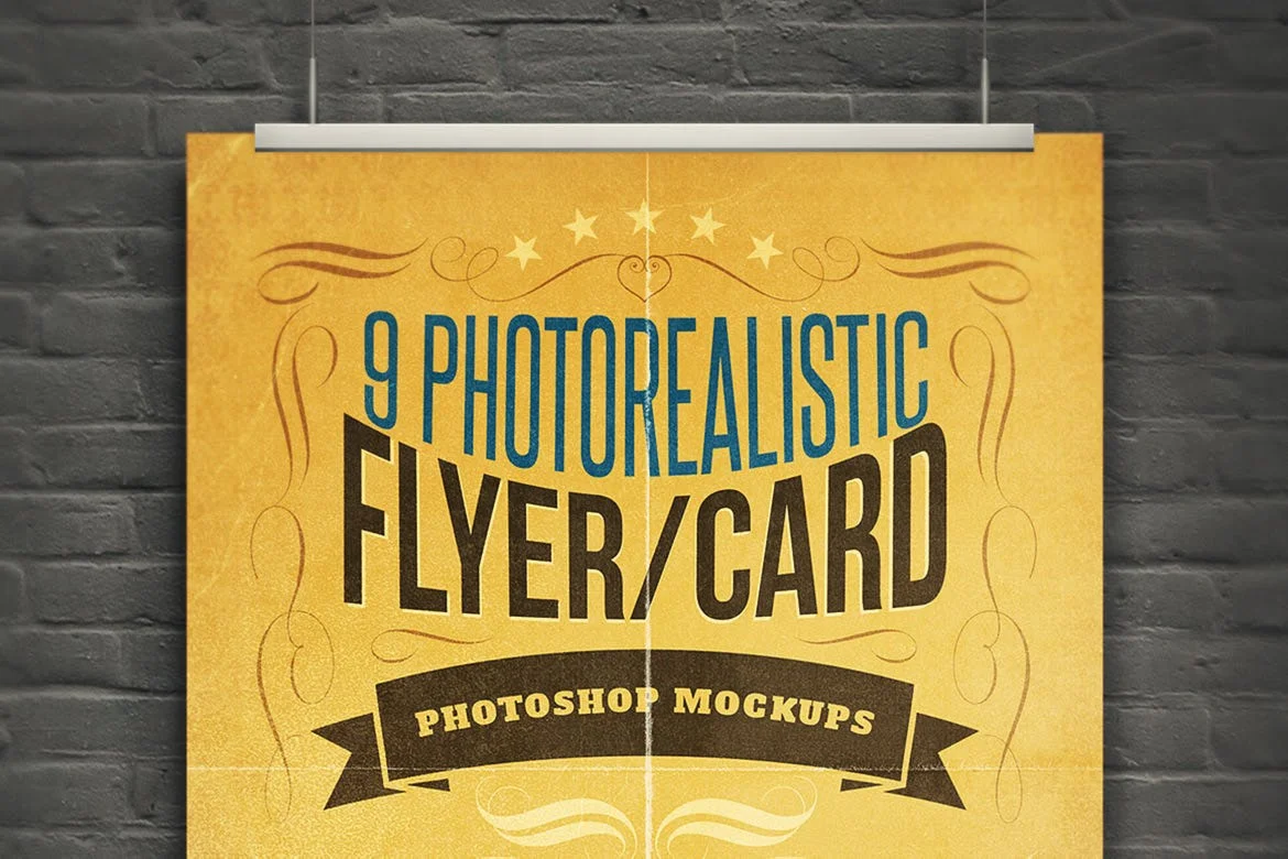 Realistic Flyer/Card Mockups Vol.1