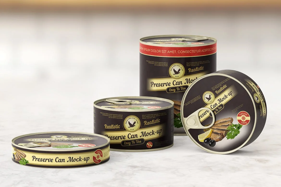 Preserve Cans Mockup